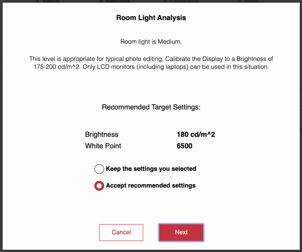Room Light Analysis Results Datacolor Spyder X2